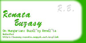 renata buzasy business card